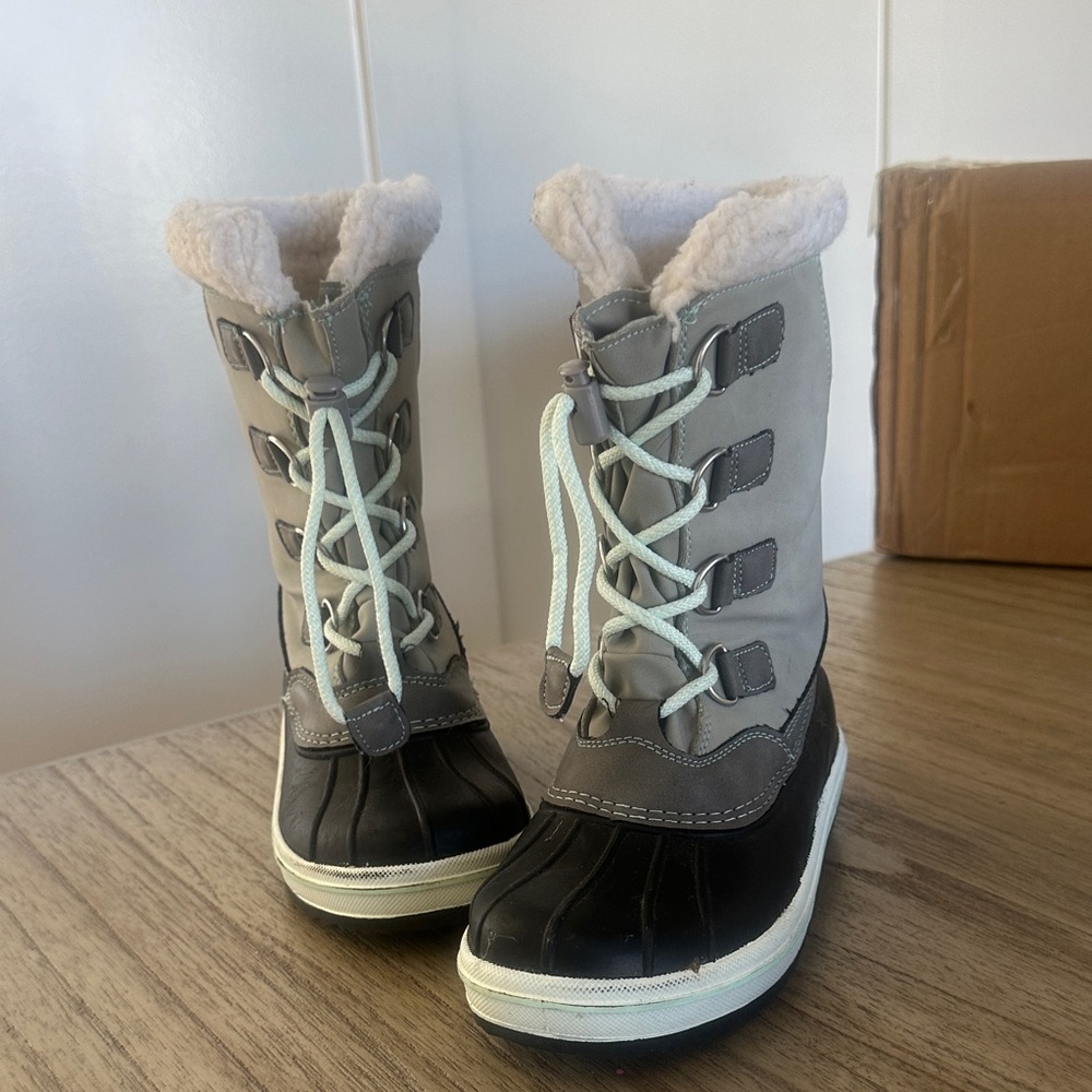 Kids Winter Boots with Faux Fur Lining